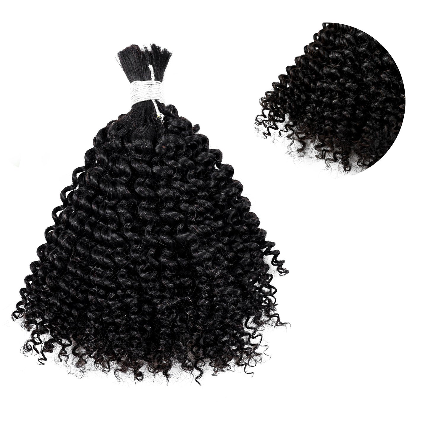 Curly hair strands
