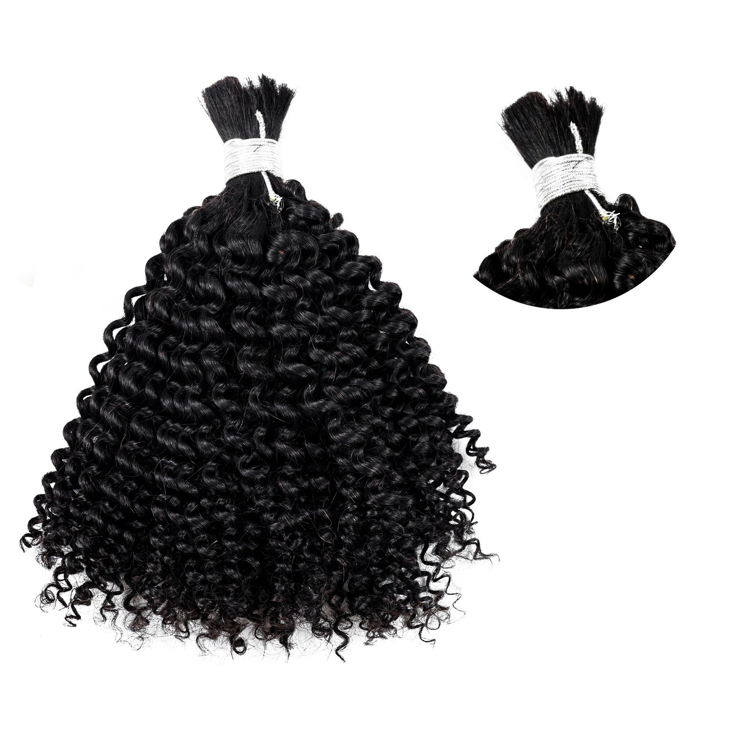 Curly hair strands