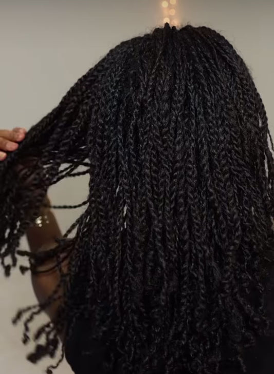 Curly hair strands